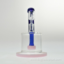 High Borosilicate Blue Glass Water Pipe color can be opition Hookah Multi-Tube Glass Water Pipe Around Backwater